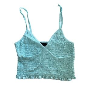 Faded Rose juniors size medium blue crop tank top